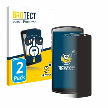 Vorderseite einer Produktverpackung mit dem Markenlogo BROTECT. Daneben ist das Gerät Urovo DT50 5,7
