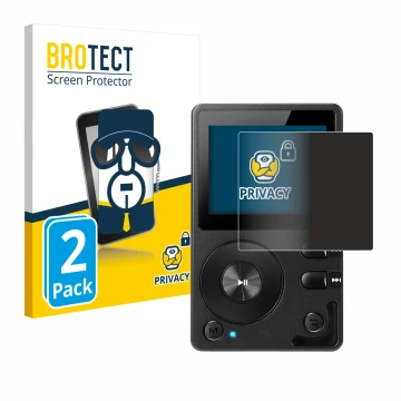 Vorderseite einer Produktverpackung mit dem Markenlogo BROTECT. Daneben ist das Gerät Hifi Walker H2 mit dem zugehörigen Displ