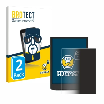 Vorderseite einer Produktverpackung mit dem Markenlogo BROTECT. Daneben ist das Gerät PocketBook InkPad Color 3 mit dem zugehö