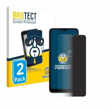 Vorderseite einer Produktverpackung mit dem Markenlogo BROTECT. Daneben ist das Gerät Telekom T Phone (2023) mit dem zugehörig