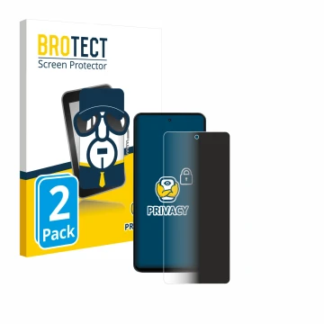 Vorderseite einer Produktverpackung mit dem Markenlogo BROTECT. Daneben ist das Gerät Blackview Shark 8 mit dem zugehörigen Di