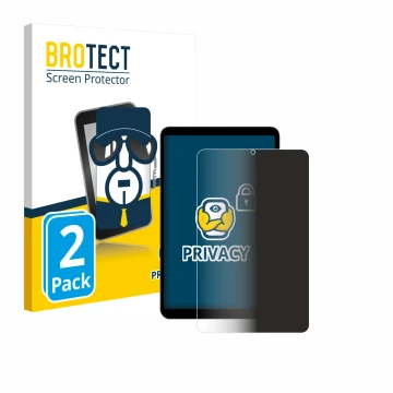 Vorderseite einer Produktverpackung mit dem Markenlogo BROTECT. Daneben ist das Gerät Alldocube iPlay 50 mini Pro mit dem zuge