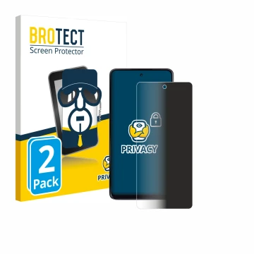 Vorderseite einer Produktverpackung mit dem Markenlogo BROTECT. Daneben ist das Gerät Motorola Moto G24 mit dem zugehörigen Di