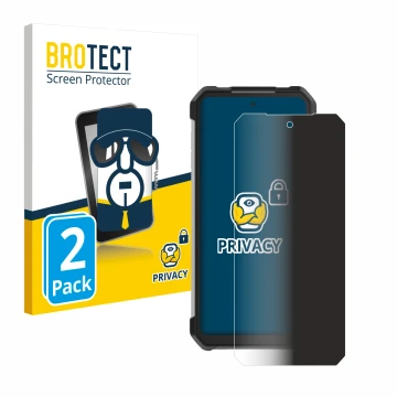 Vorderseite einer Produktverpackung mit dem Markenlogo BROTECT. Daneben ist das Gerät Unihertz Tank 3 Pro mit dem zugehörigen 