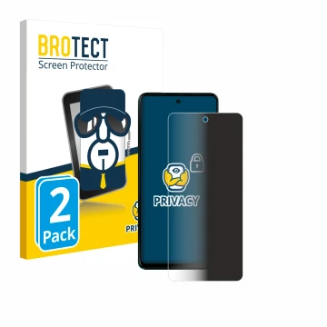 Vorderseite einer Produktverpackung mit dem Markenlogo BROTECT. Daneben ist das Gerät Motorola Moto G04s mit dem zugehörigen D