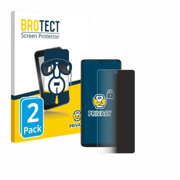 Vorderseite einer Produktverpackung mit dem Markenlogo BROTECT. Daneben ist das Gerät Infinix GT 20 Pro mit dem zugehörigen Di