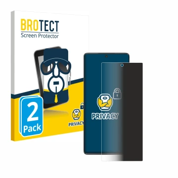 Vorderseite einer Produktverpackung mit dem Markenlogo BROTECT. Daneben ist das Gerät Motorola Moto G85 mit dem zugehörigen Di