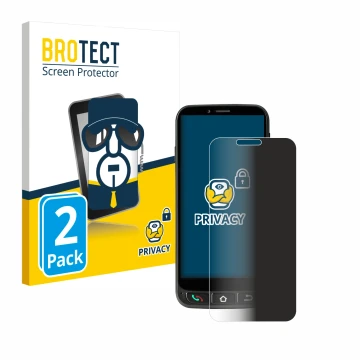 Vorderseite einer Produktverpackung mit dem Markenlogo BROTECT. Daneben ist das Gerät SPC Zeus 4G Pro mit dem zugehörigen Disp