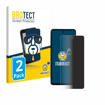 Vorderseite einer Produktverpackung mit dem Markenlogo BROTECT. Daneben ist das Gerät Motorola Moto G04 mit dem zugehörigen Di