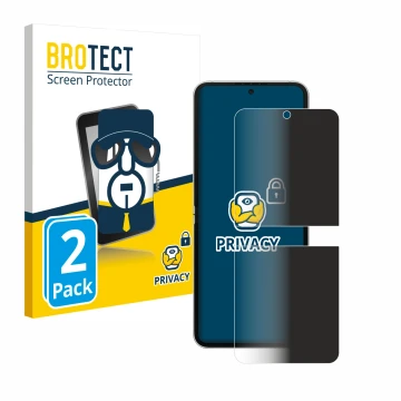 Vorderseite einer Produktverpackung mit dem Markenlogo BROTECT. Daneben ist das Gerät Samsung Galaxy Z Flip 6 mit dem zugehöri
