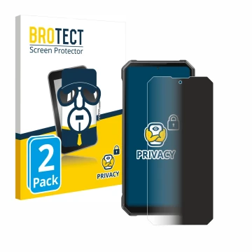 Vorderseite einer Produktverpackung mit dem Markenlogo BROTECT. Daneben ist das Gerät Fossibot F105 mit dem zugehörigen Displa