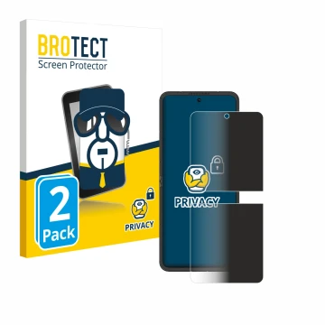 Vorderseite einer Produktverpackung mit dem Markenlogo BROTECT. Daneben ist das Gerät Nubia Flip 5G mit dem zugehörigen Displa