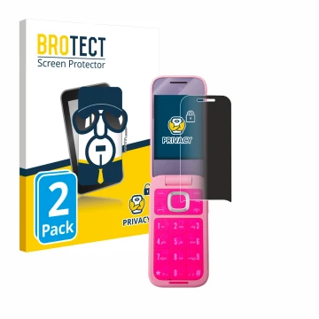 Vorderseite einer Produktverpackung mit dem Markenlogo BROTECT. Daneben ist das Gerät HMD Barbie Phone mit dem zugehörigen Dis