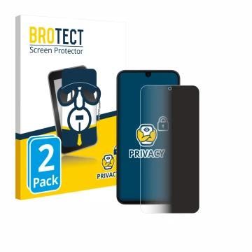Vorderseite einer Produktverpackung mit dem Markenlogo BROTECT. Daneben ist das Gerät Samsung Galaxy A16 4G mit dem zugehörige