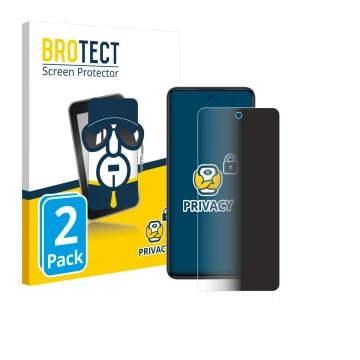 Vorderseite einer Produktverpackung mit dem Markenlogo BROTECT. Daneben ist das Gerät ZTE Blade A75 4G mit dem zugehörigen Dis