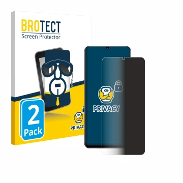 Vorderseite einer Produktverpackung mit dem Markenlogo BROTECT. Daneben ist das Gerät realme Note 60 4G mit dem zugehörigen Di