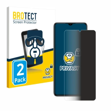 Vorderseite einer Produktverpackung mit dem Markenlogo BROTECT. Daneben ist das Gerät ZTE Blade A73 5G mit dem zugehörigen Dis