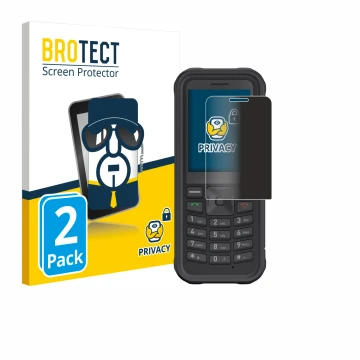 Vorderseite einer Produktverpackung mit dem Markenlogo BROTECT. Daneben ist das Gerät Sonim XP100 mit dem zugehörigen Displays