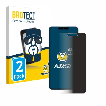 Vorderseite einer Produktverpackung mit dem Markenlogo BROTECT. Daneben ist das Gerät Oukitel P1 mit dem zugehörigen Displaysc