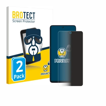 Vorderseite einer Produktverpackung mit dem Markenlogo BROTECT. Daneben ist das Gerät Xiaomi Poco M7 Pro mit dem zugehörigen D