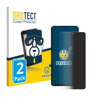 Vorderseite einer Produktverpackung mit dem Markenlogo BROTECT. Daneben ist das Gerät Oppo Reno 13 F mit dem zugehörigen Displ