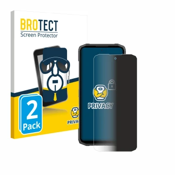 Vorderseite einer Produktverpackung mit dem Markenlogo BROTECT. Daneben ist das Gerät Doogee Blade 10 Power mit dem zugehörige