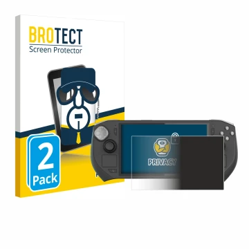 Vorderseite einer Produktverpackung mit dem Markenlogo BROTECT. Daneben ist das Gerät Zotac Gaming Zone mit dem zugehörigen Di