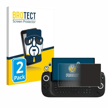 Vorderseite einer Produktverpackung mit dem Markenlogo BROTECT. Daneben ist das Gerät Antec Core HS mit dem zugehörigen Displa