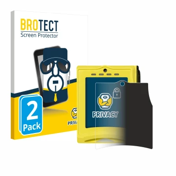 Vorderseite einer Produktverpackung mit dem Markenlogo BROTECT. Daneben ist das Gerät Nayax VPOS TOUCH mit dem zugehörigen Dis