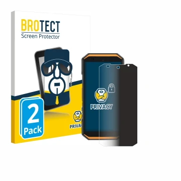 Vorderseite einer Produktverpackung mit dem Markenlogo BROTECT. Daneben ist das Gerät Ulefone Armor X32 mit dem zugehörigen Di
