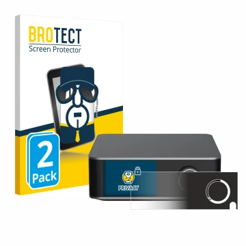 Vorderseite einer Produktverpackung mit dem Markenlogo BROTECT. Daneben ist das Gerät WiiM Ultra mit dem zugehörigen Displaysc