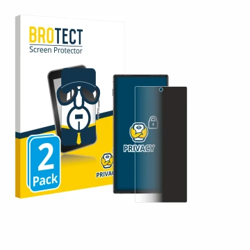 Vorderseite einer Produktverpackung mit dem Markenlogo BROTECT. Daneben ist das Gerät ZTE Nubia Z70S Ultra mit dem zugehörigen