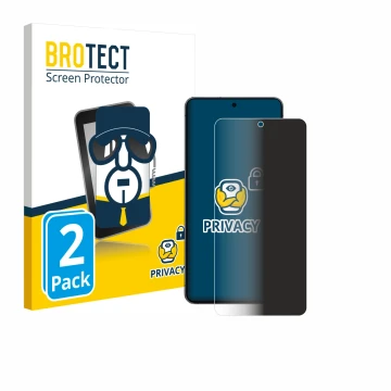 Vorderseite einer Produktverpackung mit dem Markenlogo BROTECT. Daneben ist das Gerät Samsung Galaxy S25 Edge mit dem zugehöri