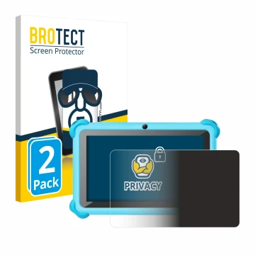 Vorderseite einer Produktverpackung mit dem Markenlogo BROTECT. Daneben ist das Gerät zcobro KIDS710 7