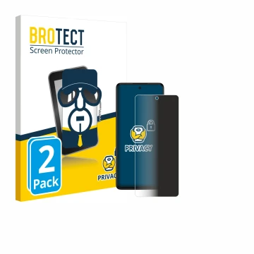 Vorderseite einer Produktverpackung mit dem Markenlogo BROTECT. Daneben ist das Gerät TCL 50 Pro NXTPaper 5G mit dem zugehörig