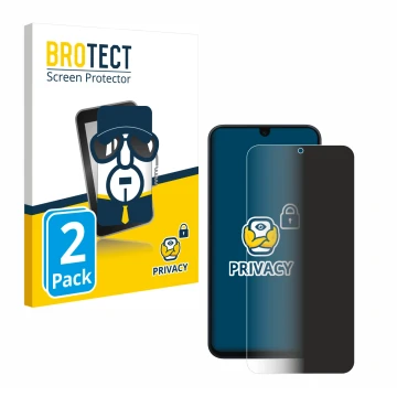 Vorderseite einer Produktverpackung mit dem Markenlogo BROTECT. Daneben ist das Gerät Samsung Galaxy A17 4G mit dem zugehörige