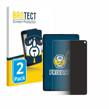 Vorderseite einer Produktverpackung mit dem Markenlogo BROTECT. Daneben ist das Gerät Huawei MatePad Mini mit dem zugehörigen 