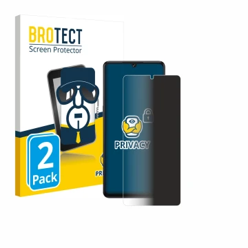 Vorderseite einer Produktverpackung mit dem Markenlogo BROTECT. Daneben ist das Gerät Cubot X100 mit dem zugehörigen Displaysc