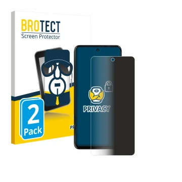 Vorderseite einer Produktverpackung mit dem Markenlogo BROTECT. Daneben ist das Gerät Motorola Moto G67 Power mit dem zugehöri
