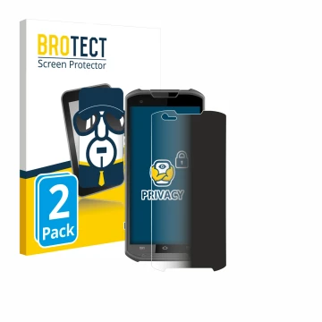 Vorderseite einer Produktverpackung mit dem Markenlogo BROTECT. Daneben ist das Gerät Newland MT93 mit dem zugehörigen Display