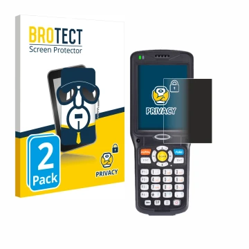 Vorderseite einer Produktverpackung mit dem Markenlogo BROTECT. Daneben ist das Gerät Unitech HT510A mit dem zugehörigen Displ