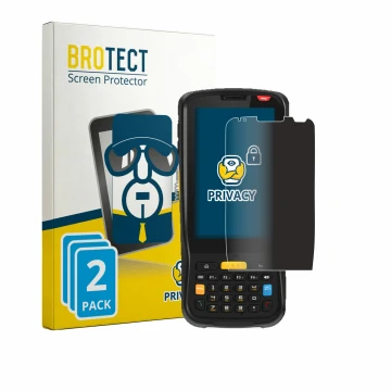 Vorderseite einer Produktverpackung mit dem Markenlogo BROTECT. Daneben ist das Gerät Newland MT65 Beluga V mit dem zugehörige