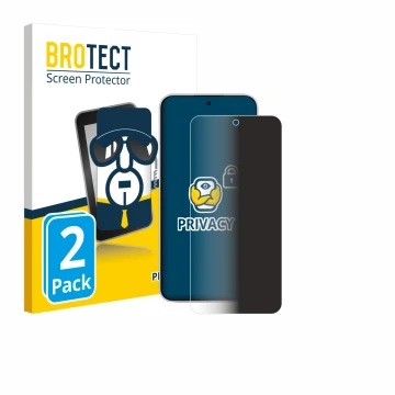 Vorderseite einer Produktverpackung mit dem Markenlogo BROTECT. Daneben ist das Gerät Xiaomi Redmi Note 15 Pro 4G mit dem zuge