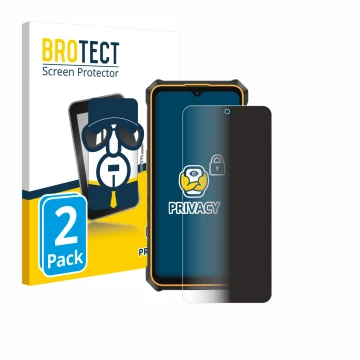 Vorderseite einer Produktverpackung mit dem Markenlogo BROTECT. Daneben ist das Gerät Ulefone RugKing 3 Pro mit dem zugehörige