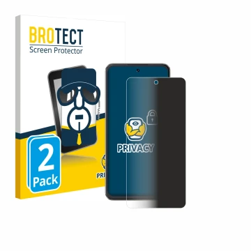 Vorderseite einer Produktverpackung mit dem Markenlogo BROTECT. Daneben ist das Gerät Cubot Note 60 mit dem zugehörigen Displa