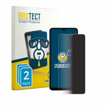 Vorderseite einer Produktverpackung mit dem Markenlogo BROTECT. Daneben ist das Gerät Vivo Y11 2026 mit dem zugehörigen Displa