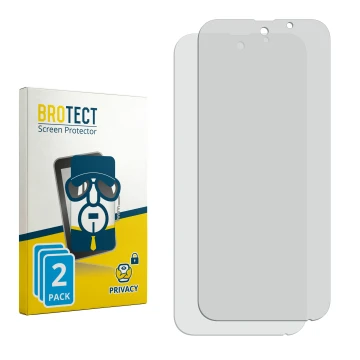 Vorderseite einer Produktverpackung mit dem Markenlogo BROTECT. Daneben ist der zugehörige Displayschutz.