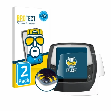 Vorderseite einer Produktverpackung mit dem Markenlogo BROTECT. Daneben ist das Gerät Bosch Intuvia Performance Line mit dem z