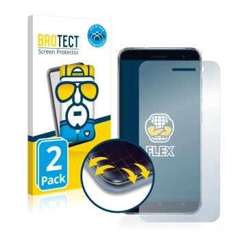 Vorderseite einer Produktverpackung mit dem Markenlogo BROTECT. Daneben ist das Gerät ASUS ZenFone 3 ZE520KL mit dem zugehörig