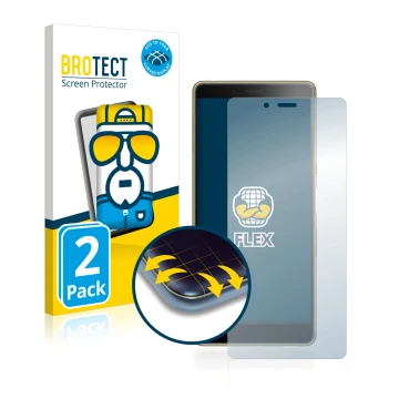 Vorderseite einer Produktverpackung mit dem Markenlogo BROTECT. Daneben ist das Gerät Sony Xperia L3 mit dem zugehörigen Displ